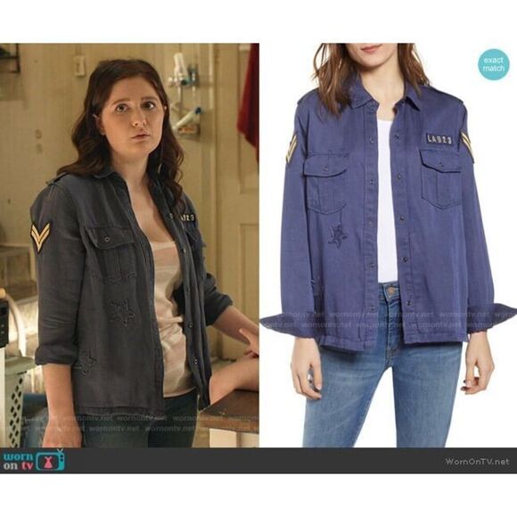 Rails Ka­to Mil­i­tary Shirt worn by Deb­bie Gal­lagher (Em­ma Ken­ney) in Shame - Picture 1 of 10